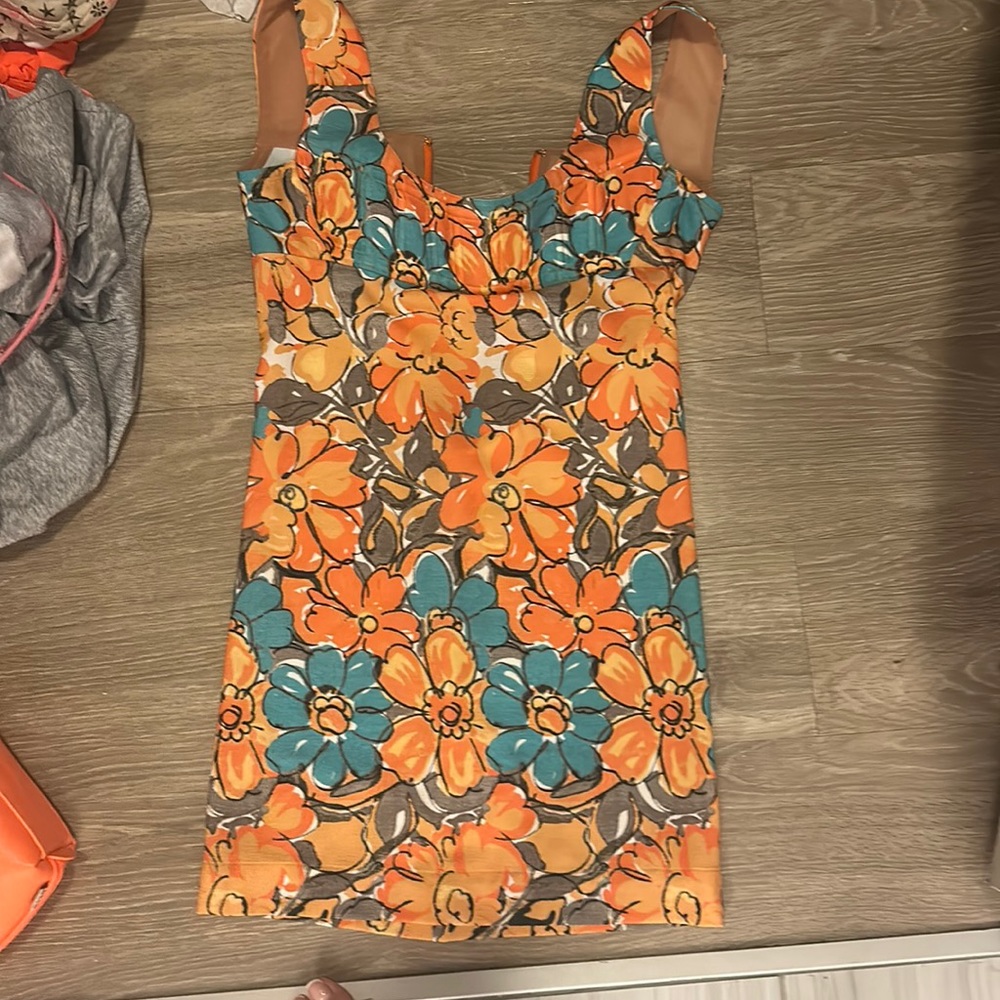 NWT Miaou Vivi Dress in Parisian Flower Orange